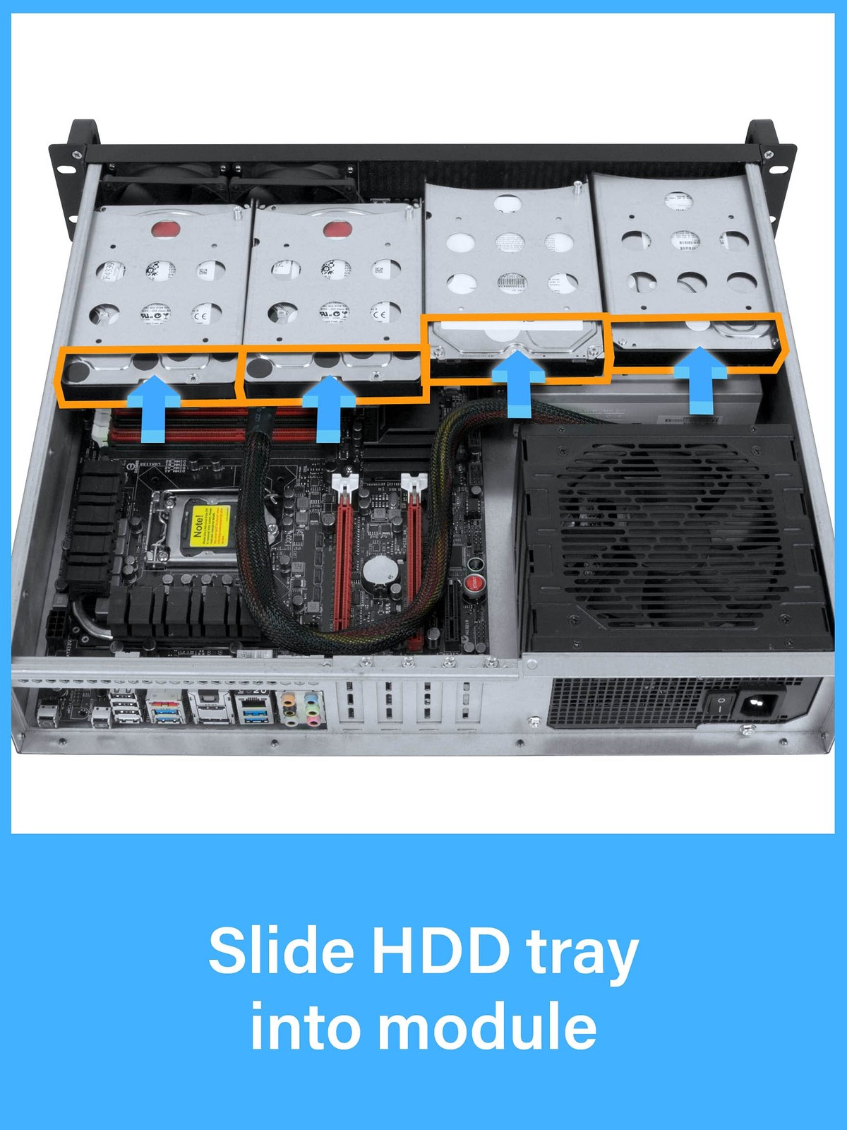2U Server Chassis Rackmount Case | 4 3.5"/2.5" HDD, 1 5.25" Device | Micro-AT...