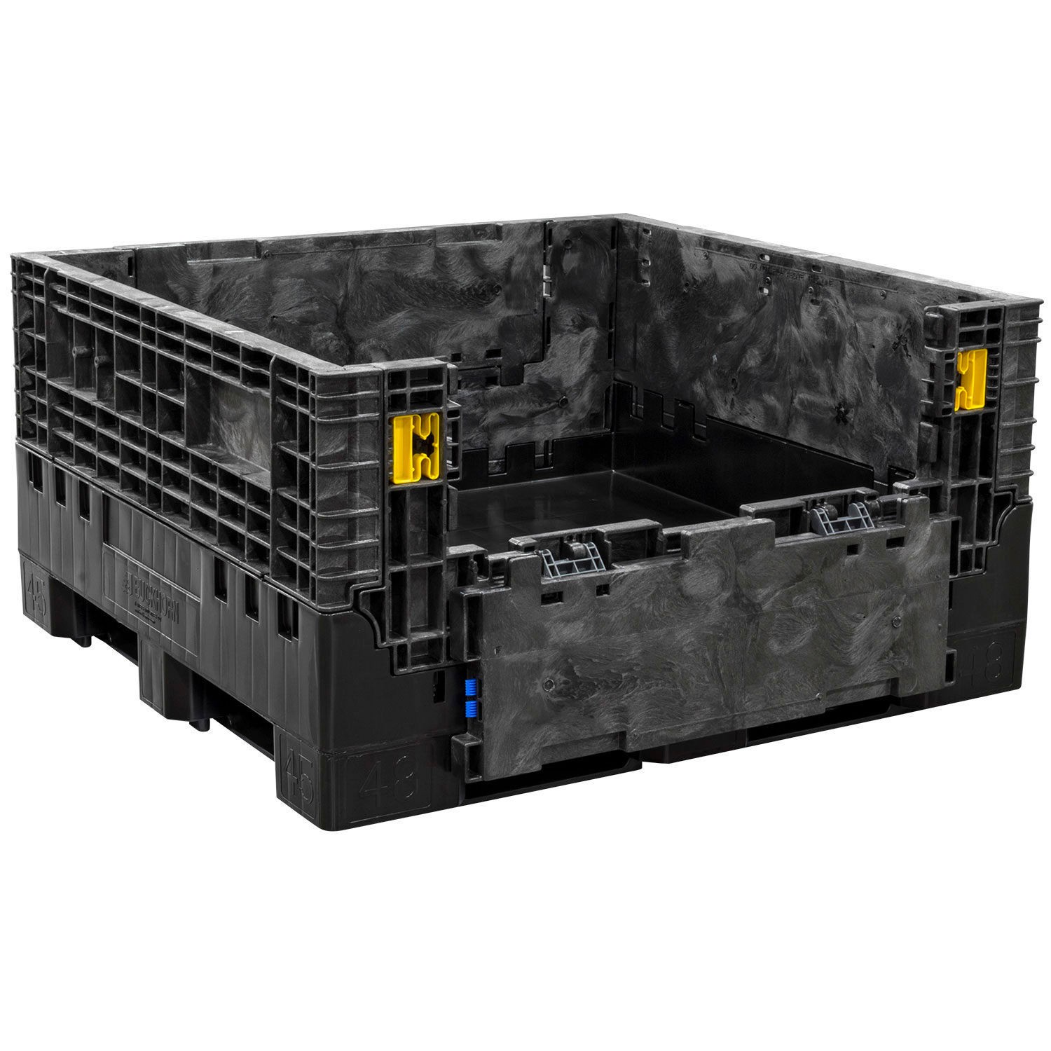 Buckhorn Plastic Collapsible Bulk Container 48"L x 45"W x 25"H 2500 lb. Capacity