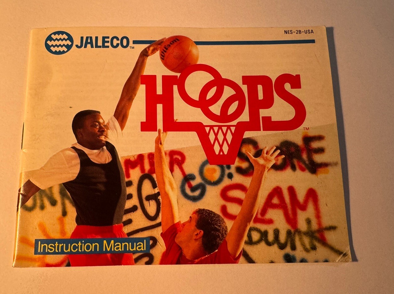 Hoops NES Original Nintendo MANUAL ONLY