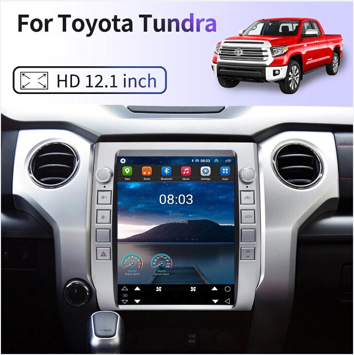 12.1'' Android Carplay Car Stereo Radio GPS Navi 4+64GB For 14-18 Toyota Tundra