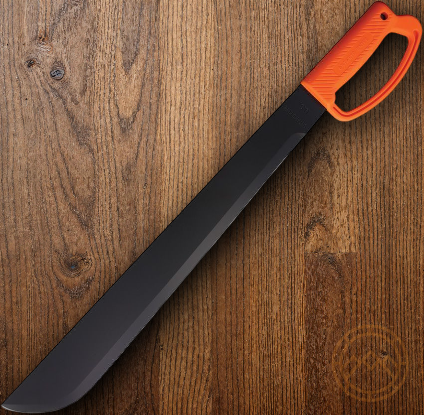 Ontario Field Machete 18" Black High Carbon Steel Blade Orange Plastic Handle