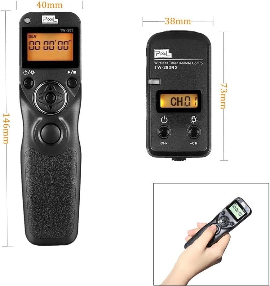 Pixel TW283-E3 Remote Shutter Intervalometer Controller Release Canon Pentax &
