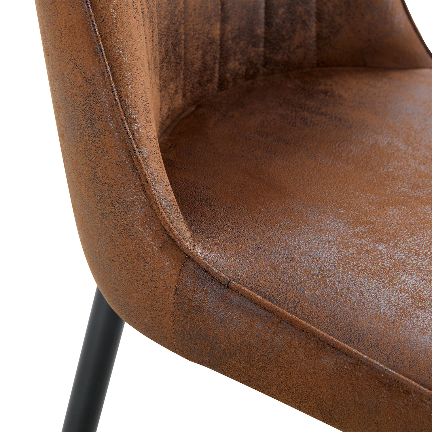 Set of 2/4 Dining Chairs Upholstered Chair w/ Metal Legs for Kitchen Dining Room