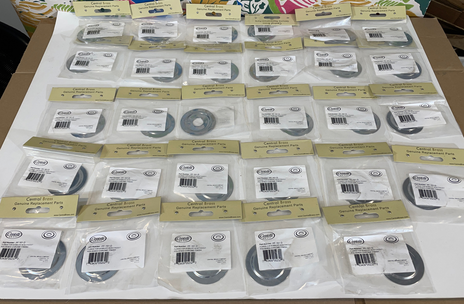 LOT OF 29 Central Brass Flange For Bubbler Head Faucet Polished Chrome PF-161-D
