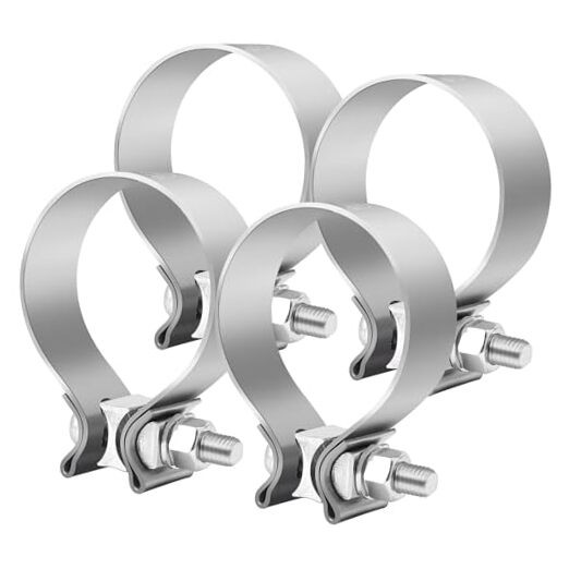 3 inch Exhaust Clamp, 3" Narrow Band Muffler Clamp Stainless Steel 3.0 inch