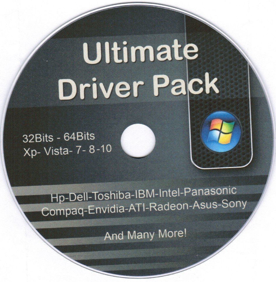 Ultimate Driver Pack 32/64 Bit WINDOWS XP VISTA 8 10 Dell HP Toshiba Sony Lenovo