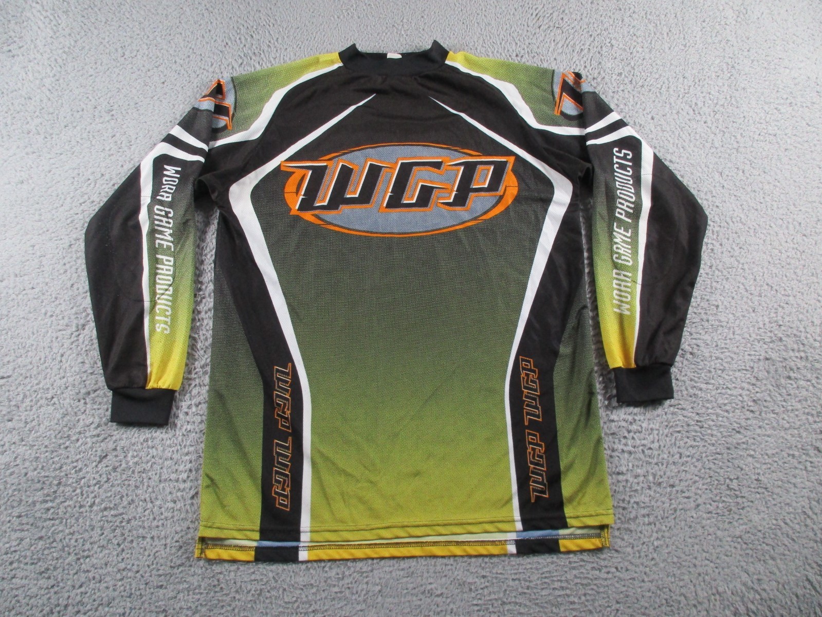 Worr Game Products Jersey Shirt Mens Large Green Black Vintage Paintball