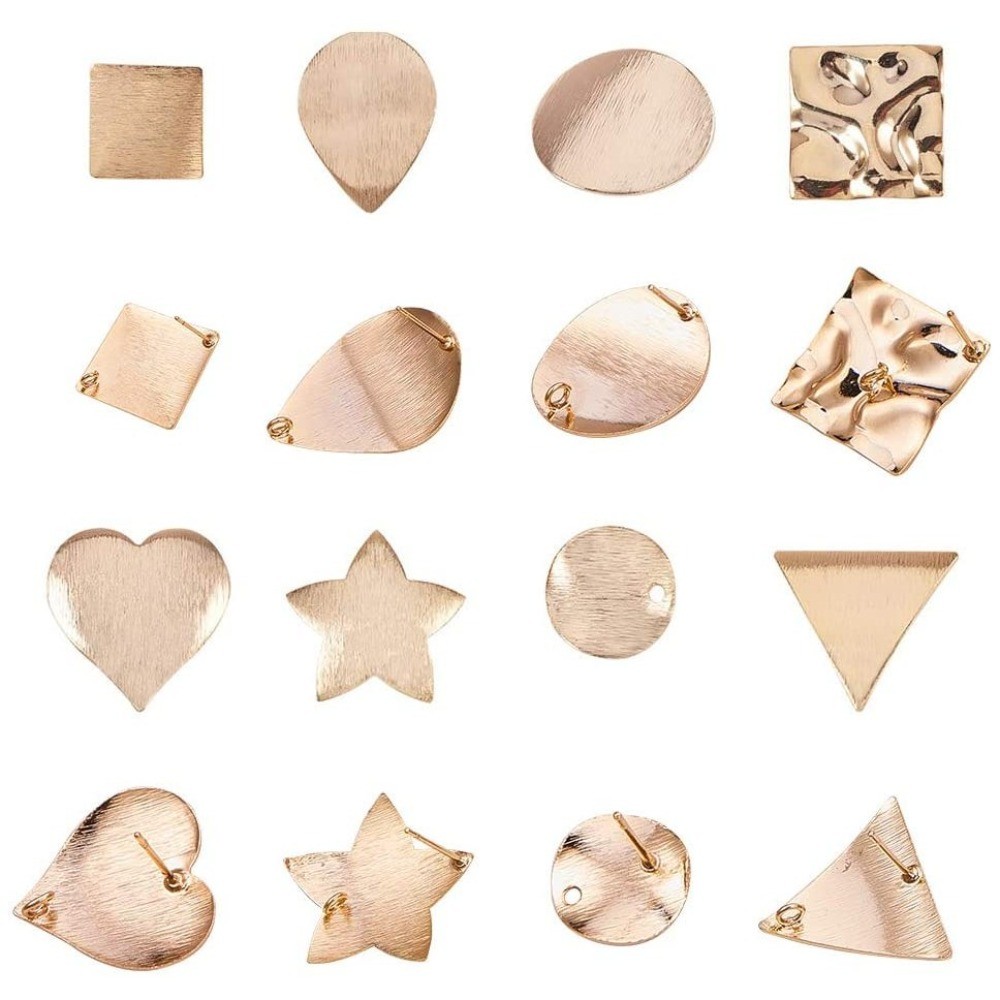 1box Jewelry Brass Ear Stud Findings and Components Mixed Shapes