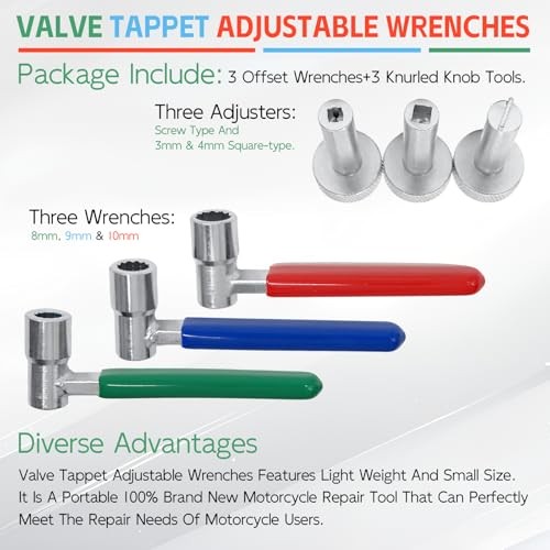 2218 Small Engine Valve Tappet Adjusting Tool 6 Piece Set, Valve Clearance