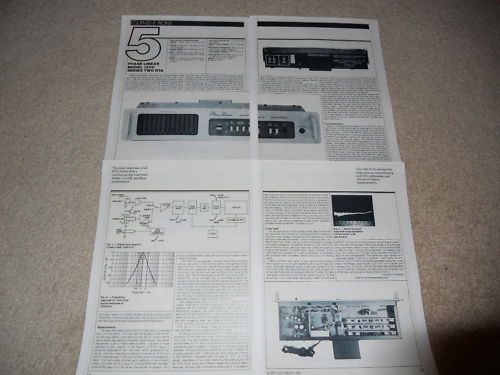 Phase Linear 1200 II RTA Review, 4 pg, 1981, Full Test Bob Carver Design