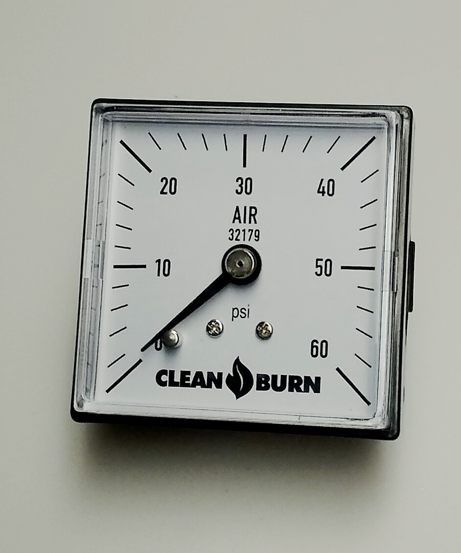 32179 Square Air Gauge for Clean Burn Waste Oil Furnaces Free Shipping!