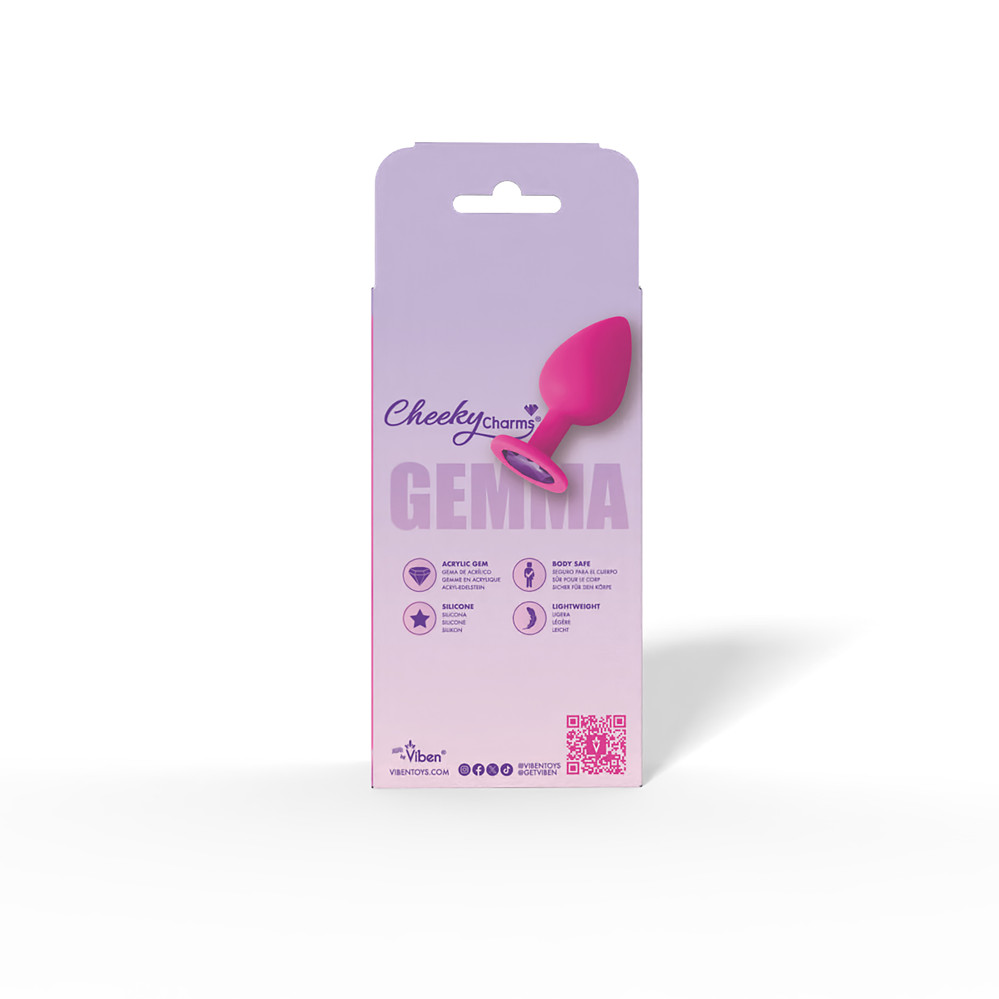 Gemma Purple Gem Pink Silicone Plug - Small