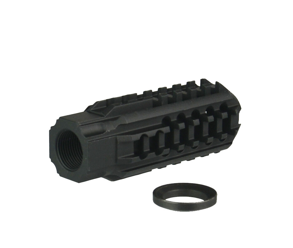 Compact Skeleton Low Concussion Muzzle Brake Compensator 1/2x28 TPI For 223