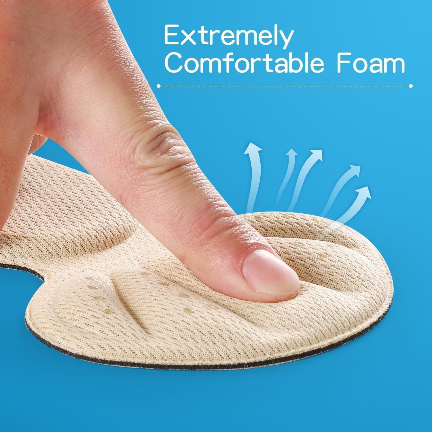 Adhesive Heel Cushion Pads, Back of Heel Grips Inserts for Too Big Loose Shoes,