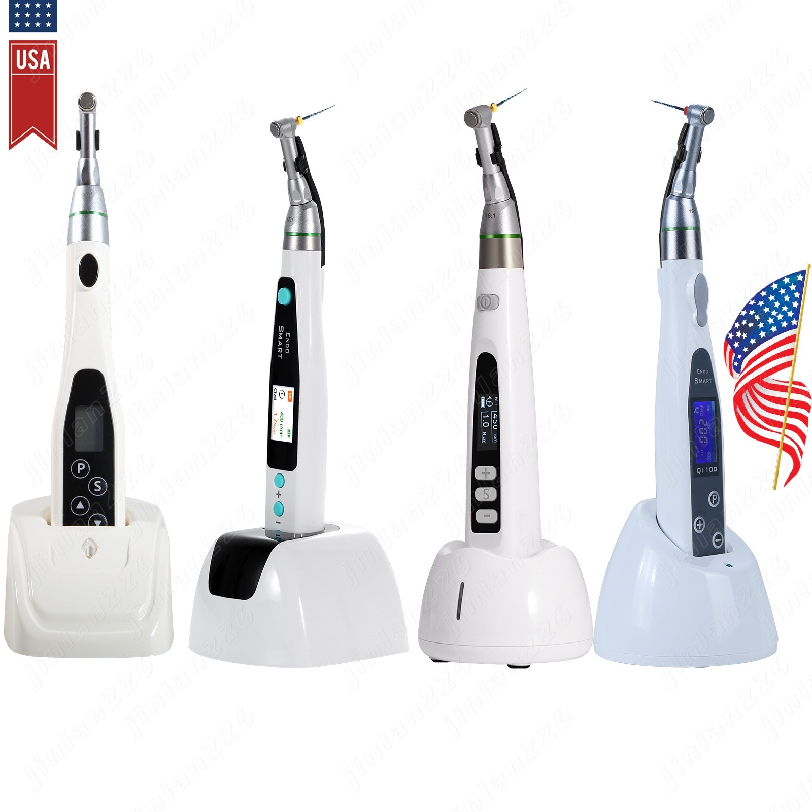 Dental Wireless LED Endo Motor 16:1 Contra Angle Handpiece Root Canal Treatment