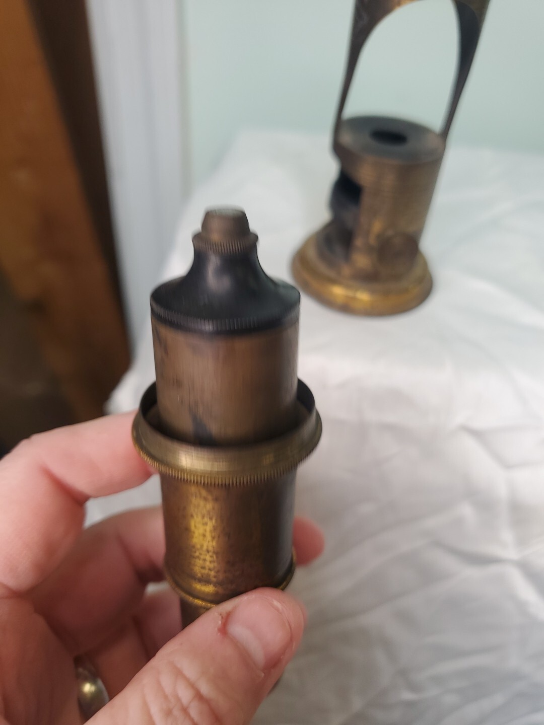Antique Brass Field Microscope