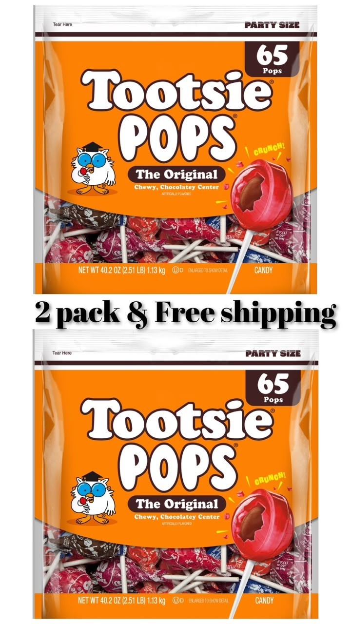 Tootsie Pops, The Original, Assorted Peanut Free and Gluten Free Lollipops 130 C