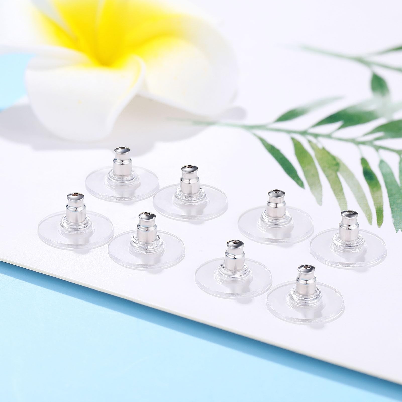 Earring Backs, Kerryjewl 100pcs Flat Backs for Copper Silver