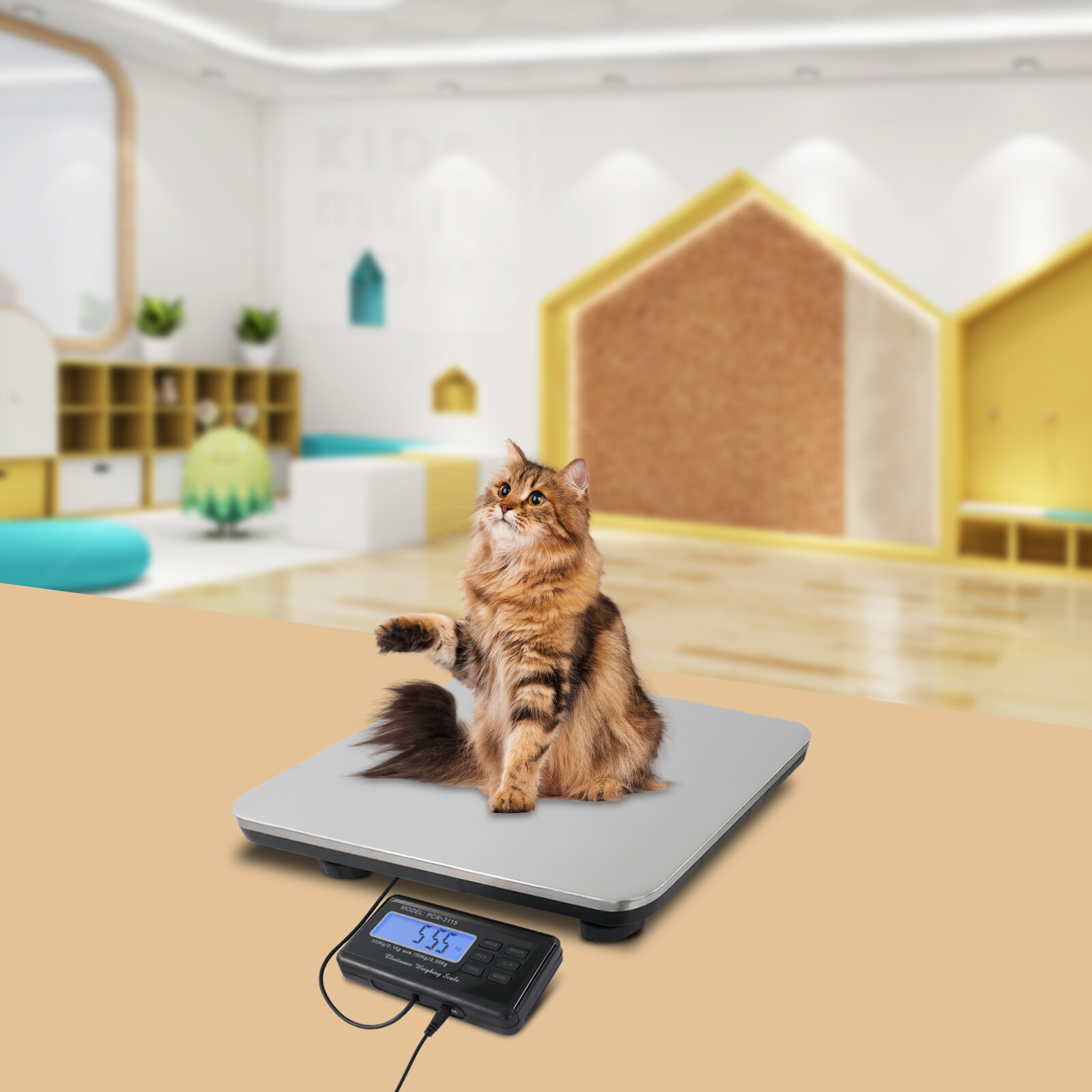 600LBS Pet Vet Scale Cat Dog Weigh Postal Shipping Scale Digital Large Platform