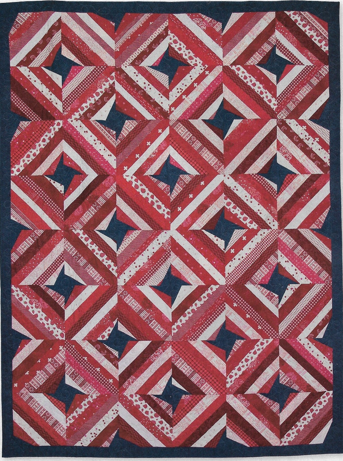 Swirl of Stripes Quilt quilting pattern instructions