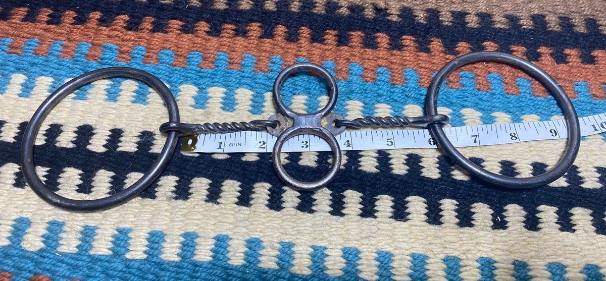 Horse BIT - handmade Dennis Markle (DM Lifter) center 8 Loose Ring 3-pc snaffle
