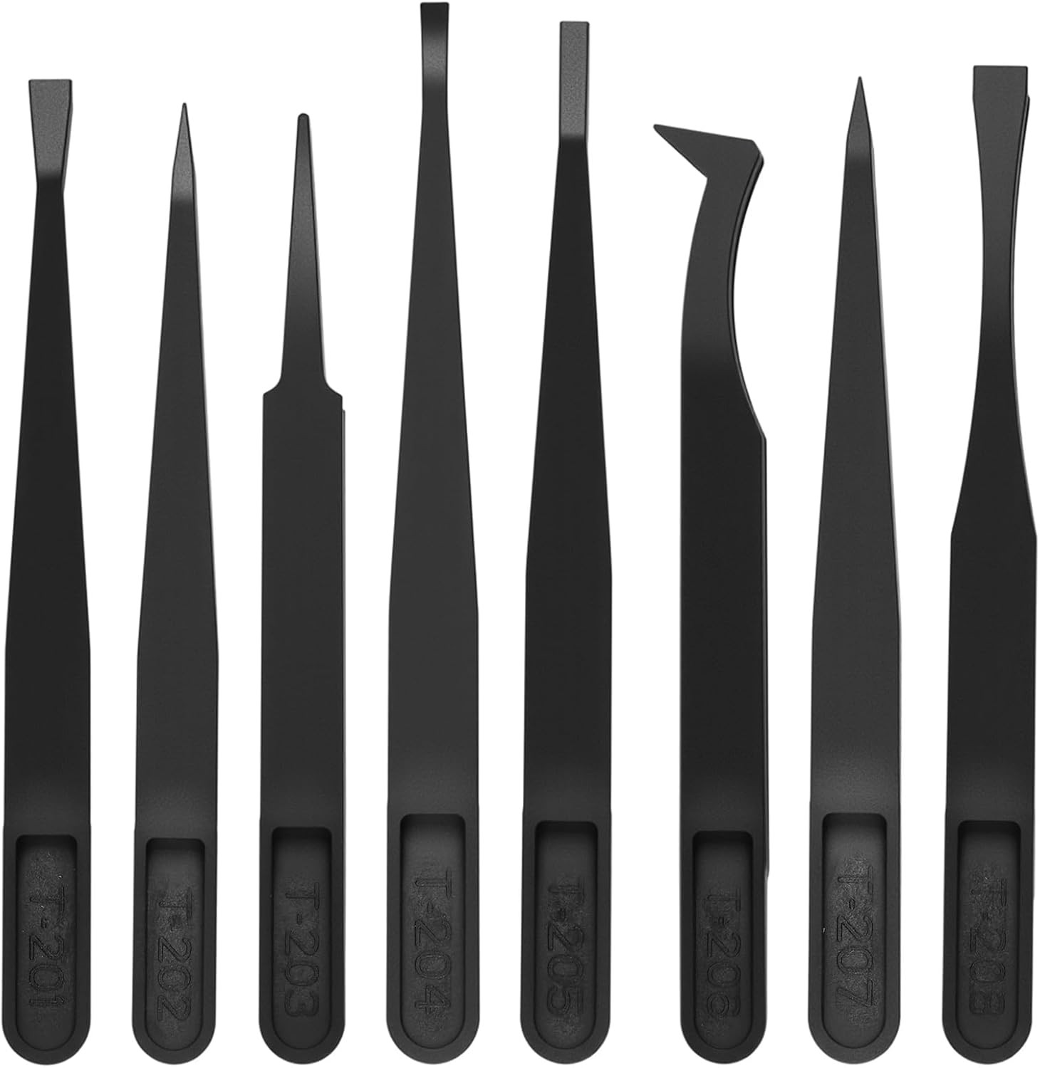 8 PCS Precision Plastic Tweezers, 4.7 Inch Length Precision Anti-Static Tweezers