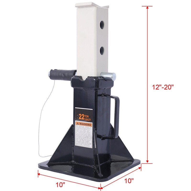 Heavy Duty Pin Type Professional Car Jack Stand w/ Lock 22 Ton Capacity 1 Pair