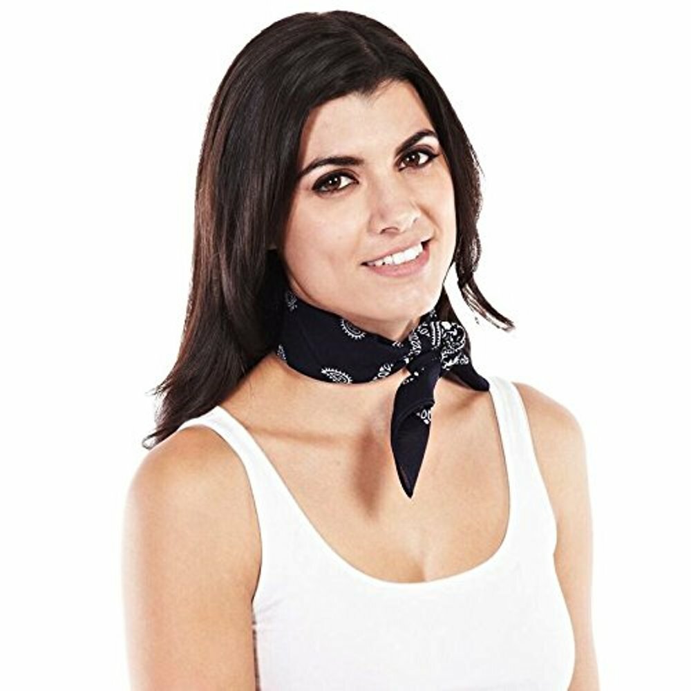 3 PCS  Elephant Brand Bandanas 100% Cotton Since 1898 Bandana  BLACK WHITE GREEN