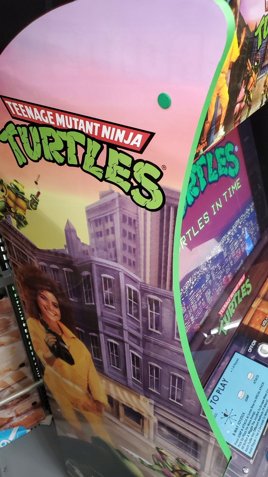 Arcade1up  - Ninja Turtles side covers -caps Custom with Riser caps.  Green