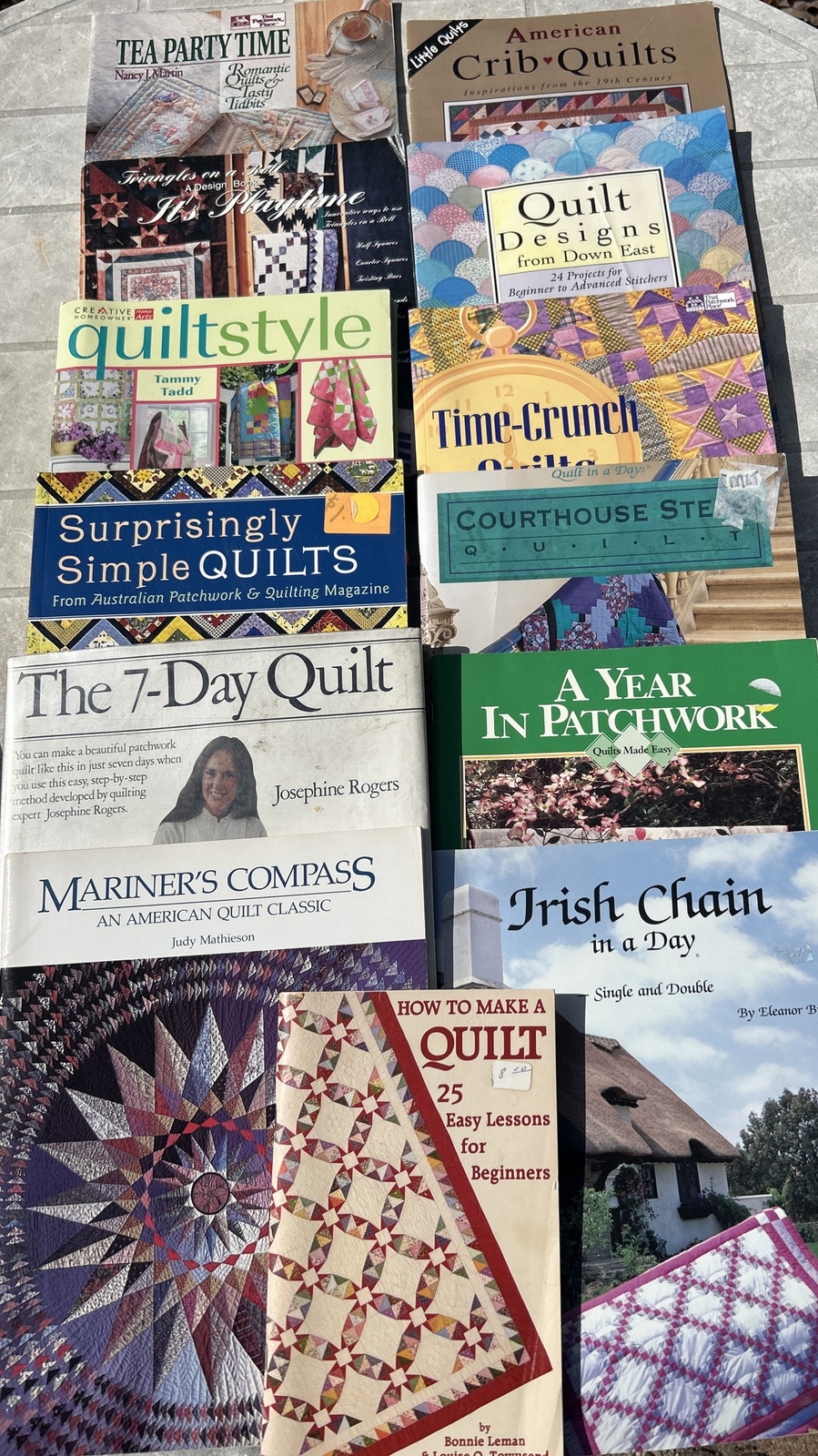 Lot Of 13 Vintage Quilt Books Irish Australian Down East Party Time Little Ones