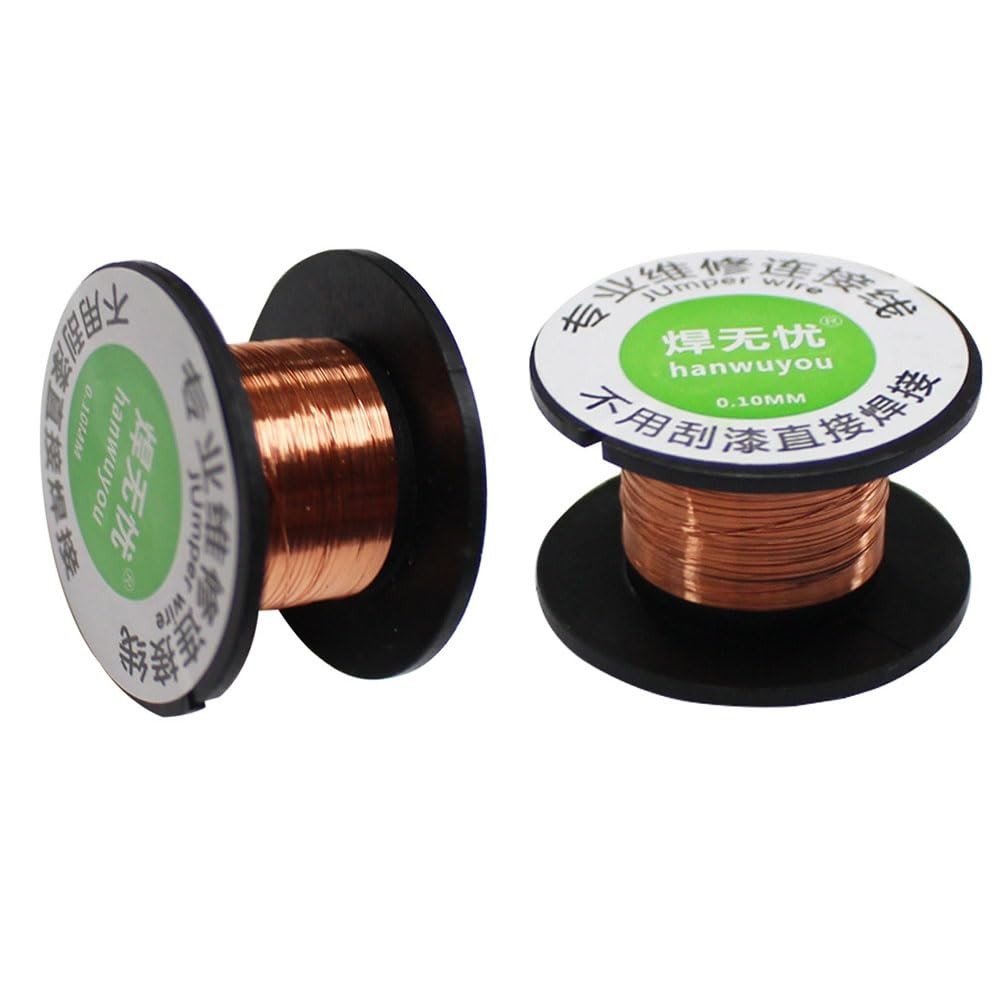 2 Piece 0.1mm Thin Insulation Copper Soldering Wire PCB Link Jump Wire for Ce...
