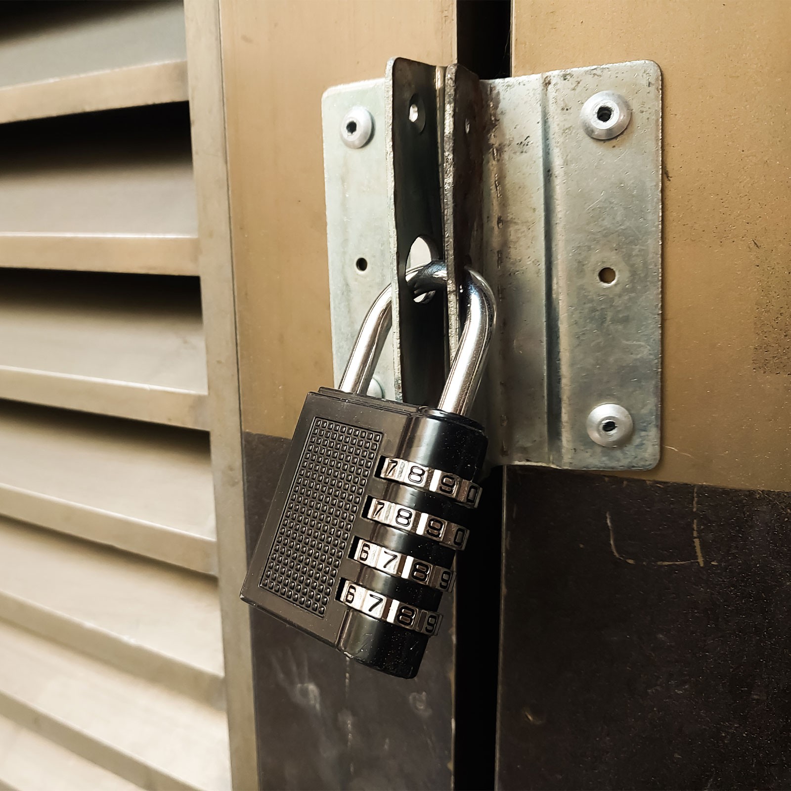 Combination Lock, 4 Digit Outdoor Padlock Waterproof Locker Lock, Yellow