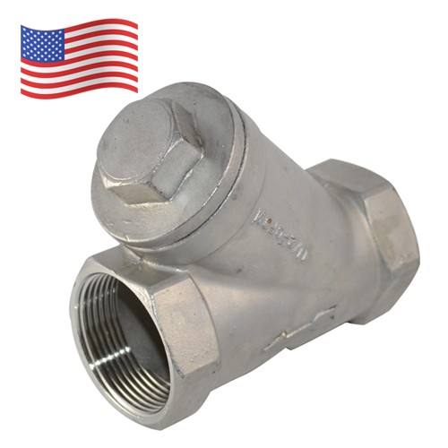 1/2" 3/4” 2" 1" NPT Female Y Strainer Mesh Filter Swing check Valve SS 316 US
