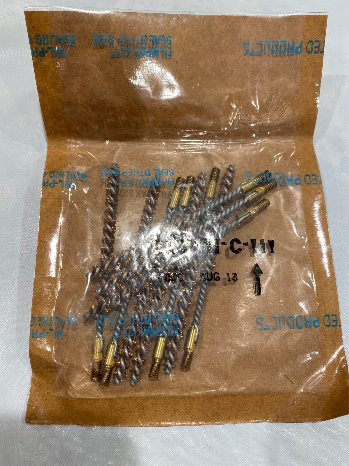Set/10 USGI 50 CAL FIRING PIN HOLE CLEAN BRUSH M2HB 1005-00-716-2702 SMALL ARMS