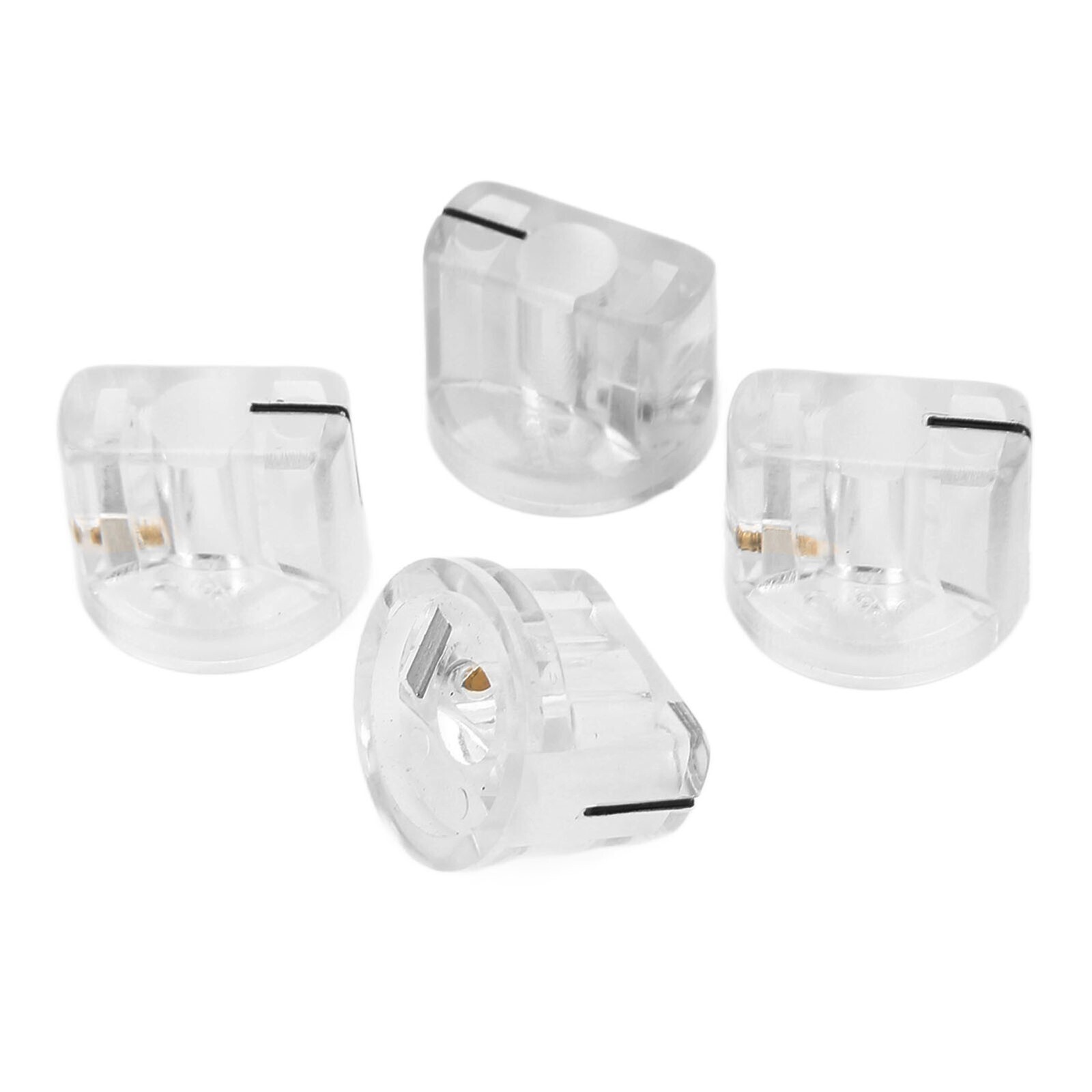 4Pcs Effect Pedal Knob Slot Design Transparent Plastic Easy Control Instrument
