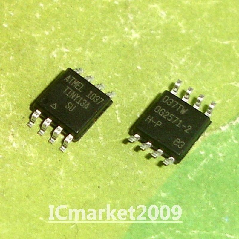 10 PCS ATTINY13A-SU SOP-8 TINY13A 8-bit Microcontroller with 1K Bytes Flash Chip