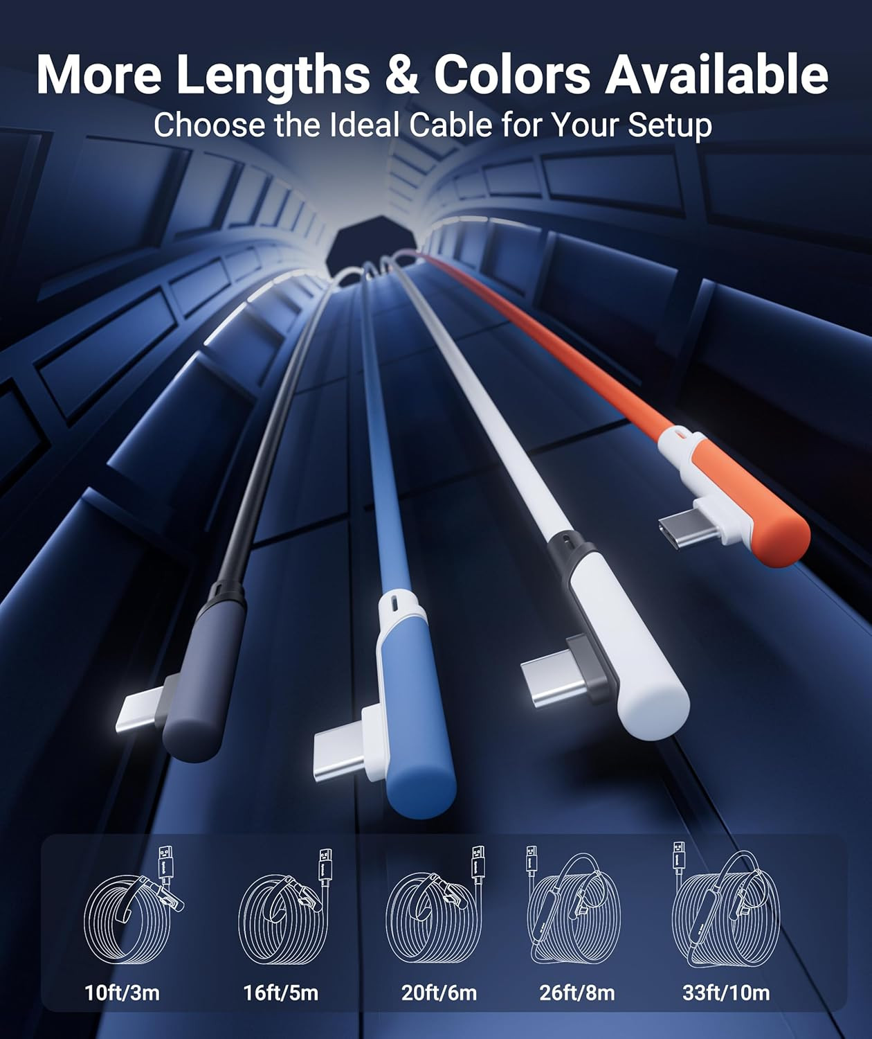 Link Cable 16FT for PCVR Compatible with Oculus/Quest 3/Meta Quest 3S, Quest2/Pr