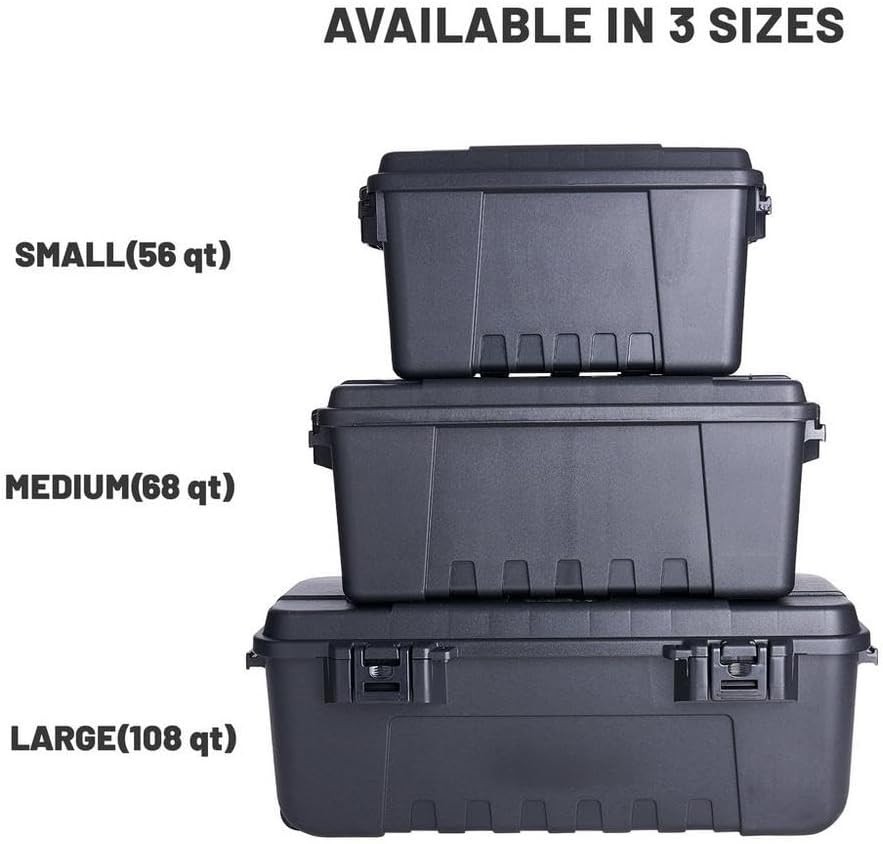 Spacious Lockable Plastic Storage Trunk - 31.6" x 23.7" for Secure Storage