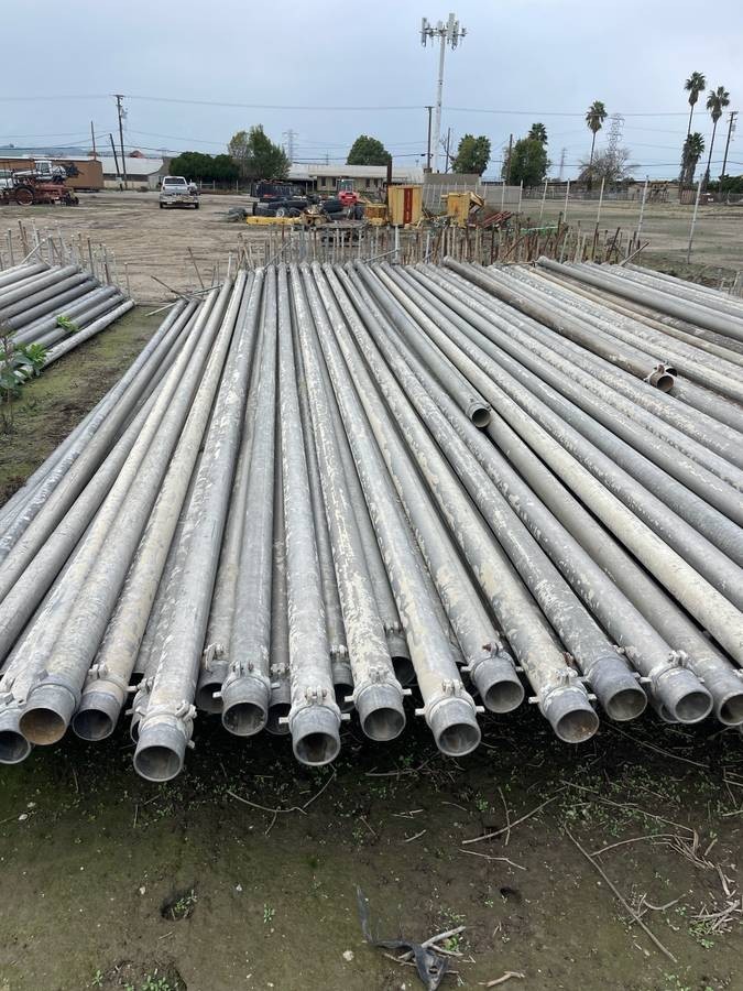 4"x30' Aluminum Irrigation Sprinkler Pipe, Drop Lock, 3/4" Riser & Coupling