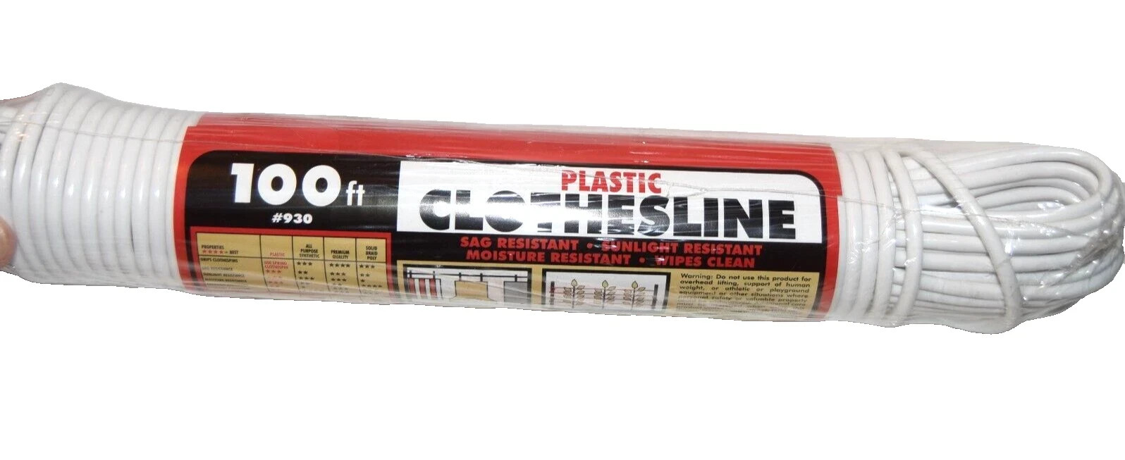 Lehigh 100 ft Plastic Clothesline New Sealed
