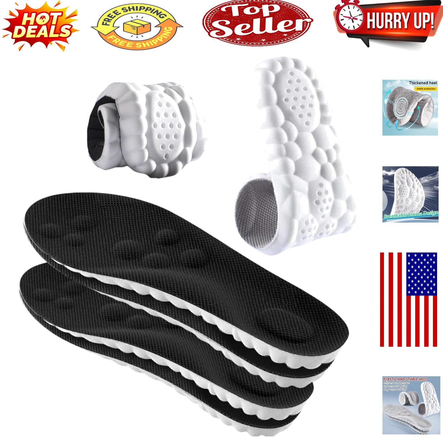 4D Cloud Comfort Insoles for Pain Relief & Support