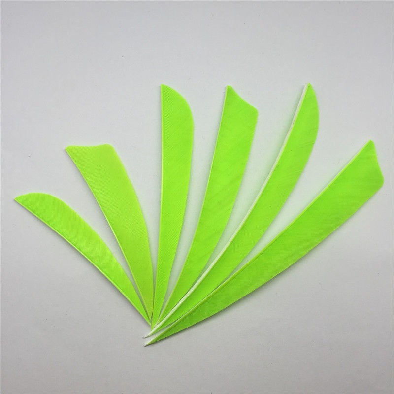 50pcs 3" 4" 5" Fluorescent green RW  Fletch  Feathers Accessories
