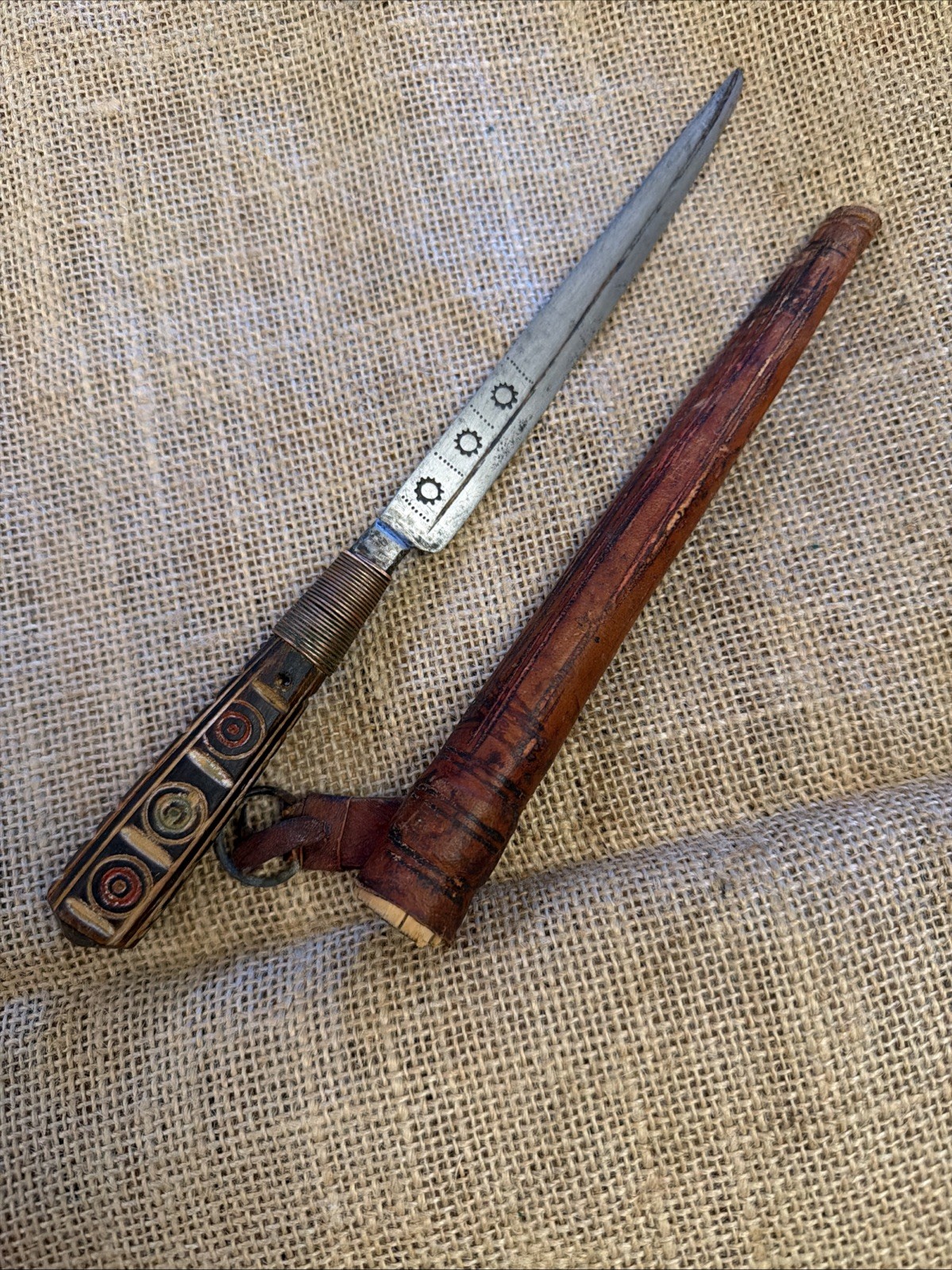 Vintage Algerian Khodmi "knife" with Sheath - US Sales only