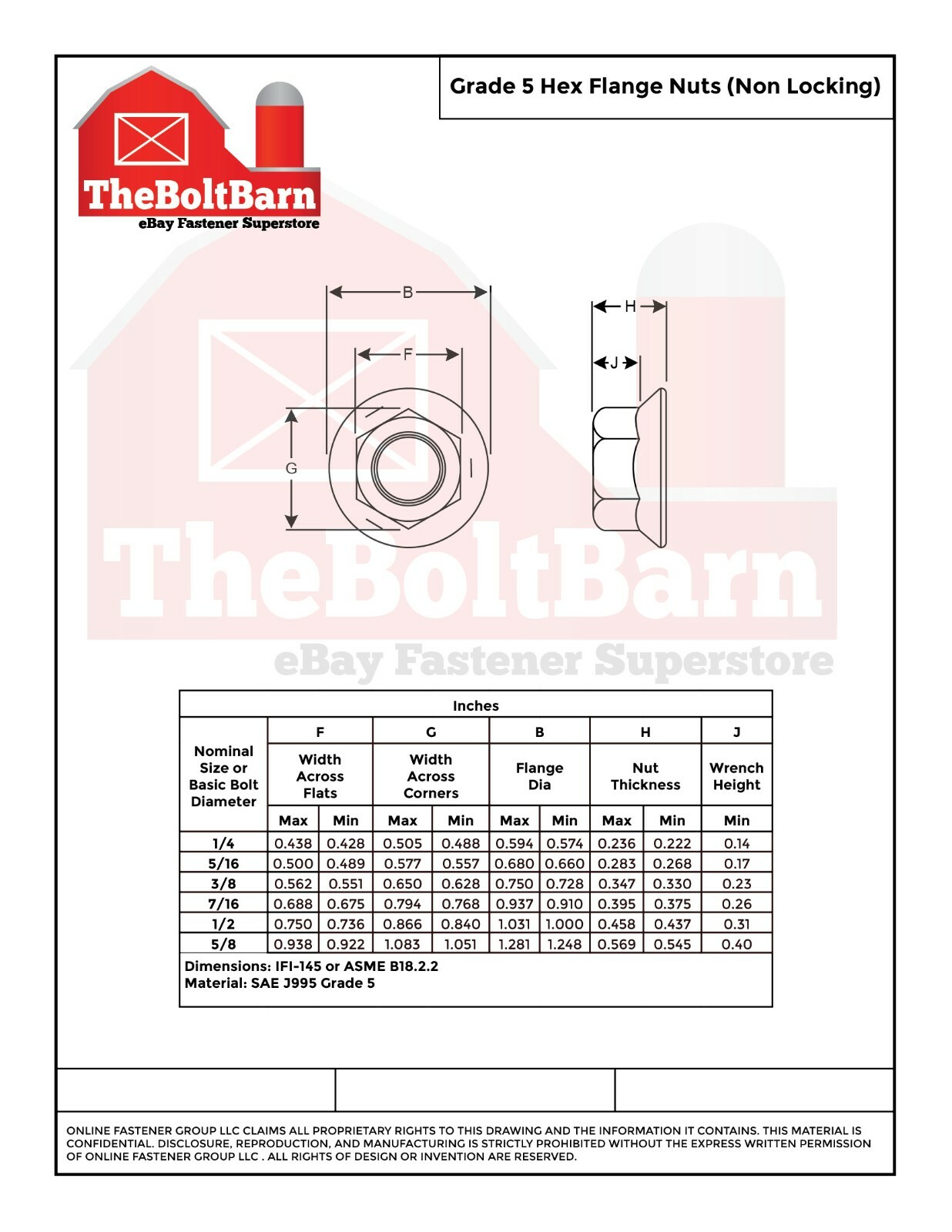 1/4"-20 Grade 5 Smooth Hex Flange Nuts Coarse Thread Zinc (Pick Qty)