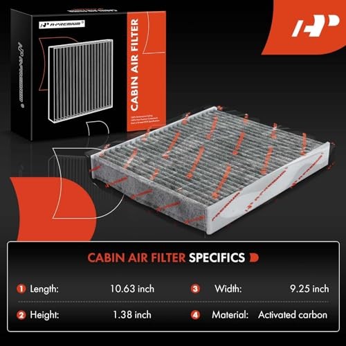 2-PC Cabin Air Filter with Activated Carbon Compatible with Hyundai, Kia &