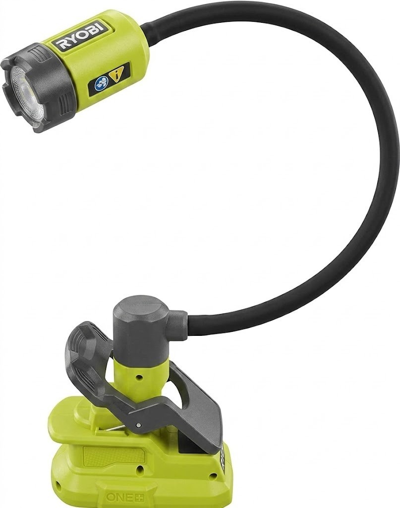 New Ryobi 18V ONE+ Cordless LED Work Light Clamp Flexible Shop Project PCL665B