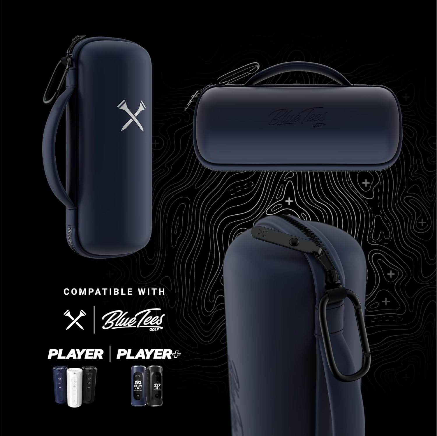 Blue Tees Golf GPS Case Compatible with Player+ GPS Speaker - Hard Carrying Prot