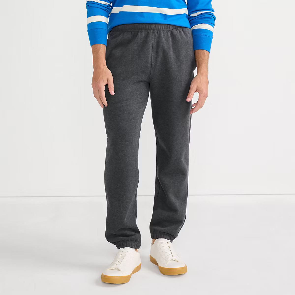 NEW Lands' End Serious Sweats Men's L (36-38) Dark Charcoal Sweatpants Jogger