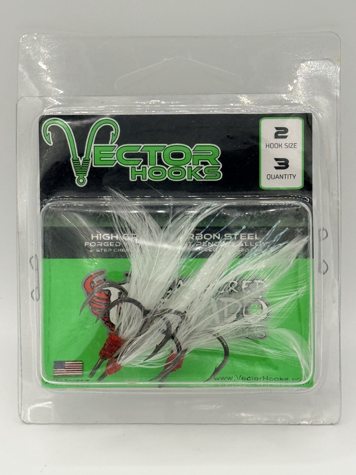 Vector Hooks Feathered Tornado Treble Hook