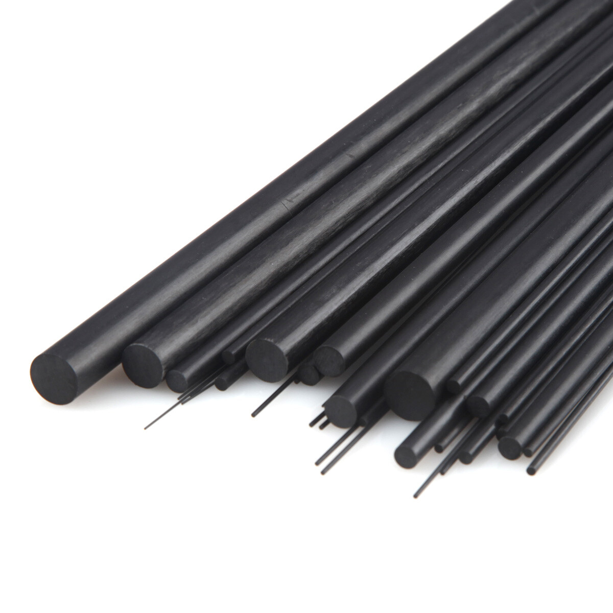 5pcs 4mm Diameter 500mm Length Carbon Fiber Rods Matte Surface Models